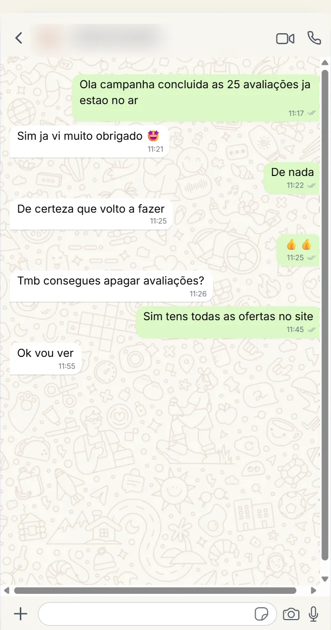 Opinião de cliente após comprar avaliações no Google