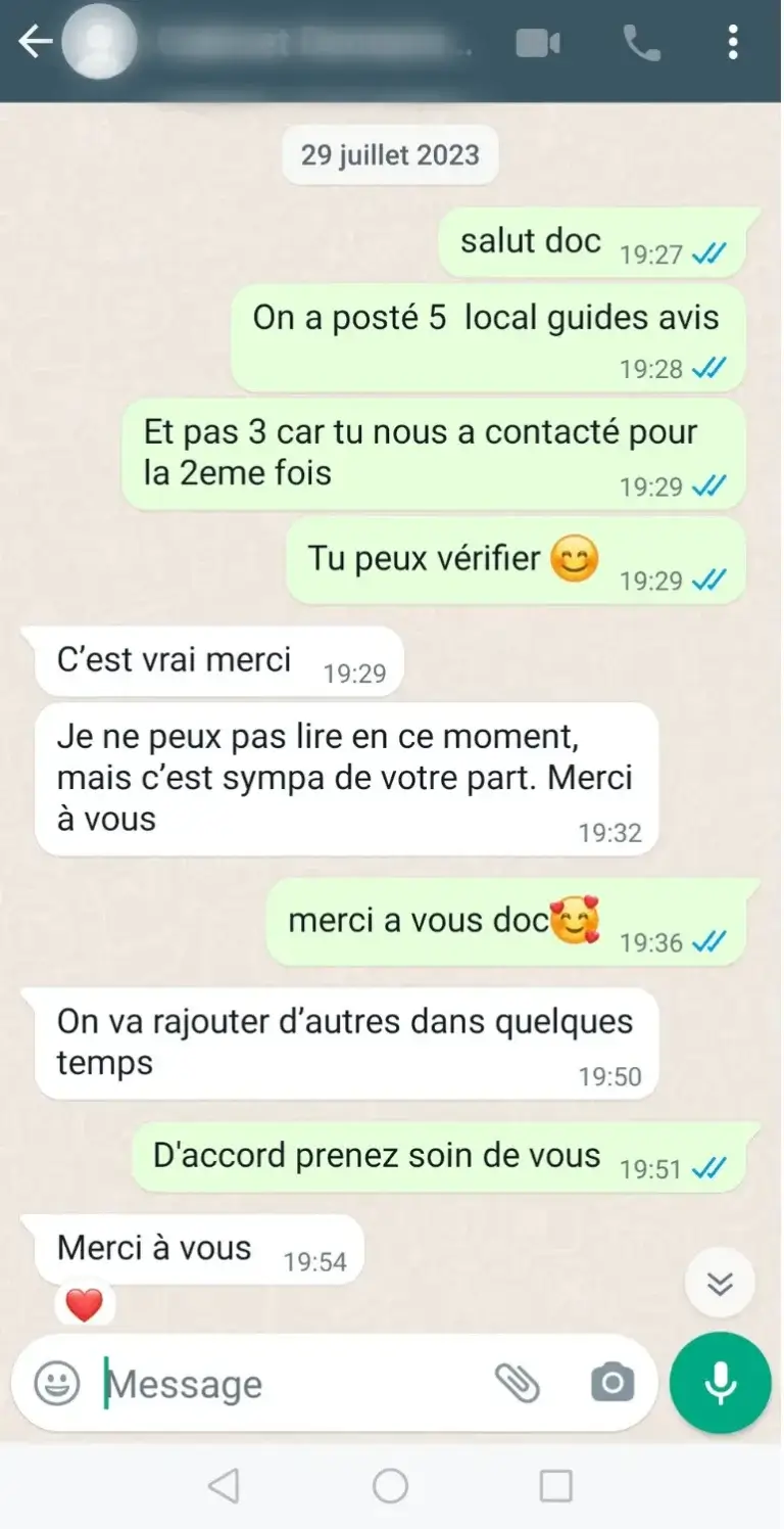 Testemunho de cliente com melhoria da classificação Google